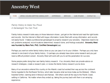 Tablet Screenshot of ancestrywest.com